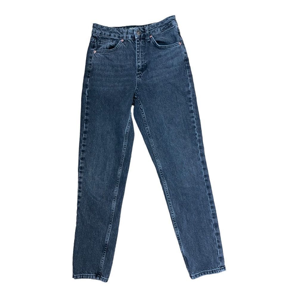 BDG Mom Jeans Womens 25 High Rise Faded Black Denim 100% Cotton 90s Taper EUC
